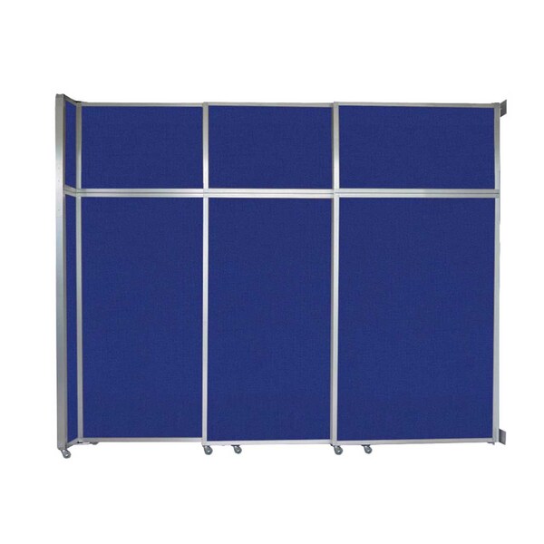 Operable Wall Sliding Room Divider 9'9" x 8'5-1/4" Royal Blue Fabric